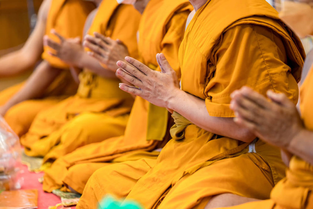 pray of monks on ceremony of buddhist in thailand 2022 11 16 14 01 53 utc